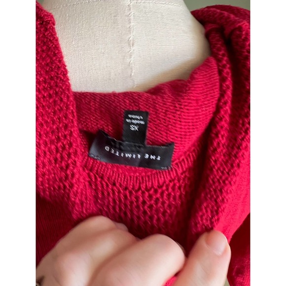The Limited Women’s Cherry Red Cowl Neck Long Sweater Valentine’s Dress XS - Picture 4 of 4